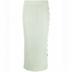 Tory Burch side button fastening knit skirt in mint green